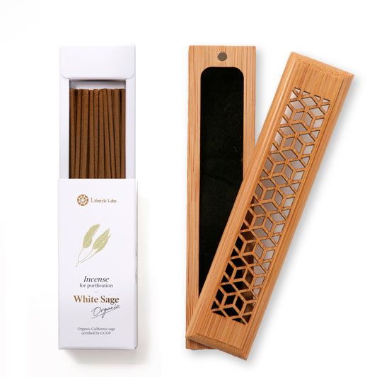 【定期購入初回限定1980円】Lifestyle Laboホワイトセージ浄化香 さらに専用香炉プレゼント